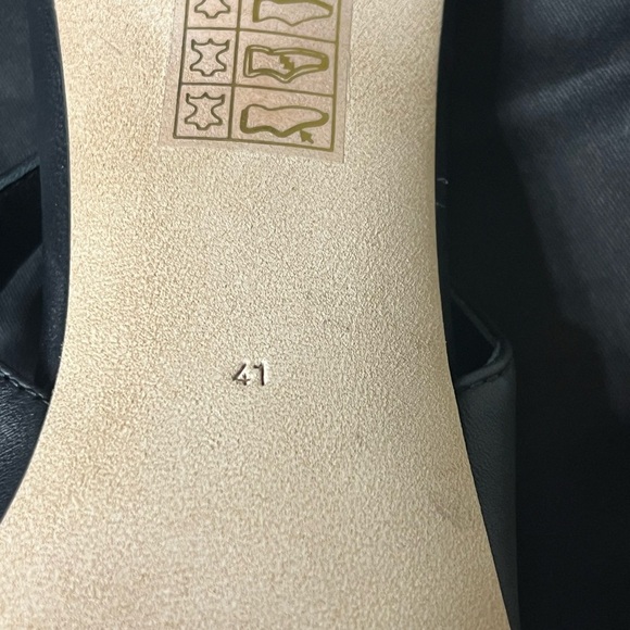 Dolce & Gabbana Leather Slingback Cardinale B60 Nappa Calfskin Blk Pump, Sz 8 - Picture 10 of 15